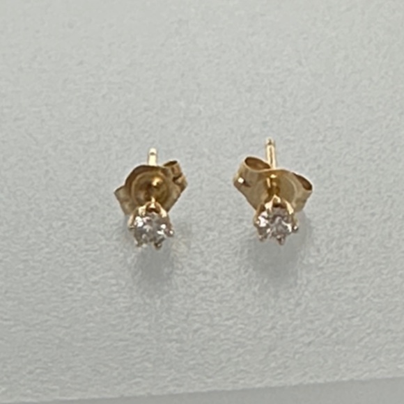 Diamonds 14k real solid gold Earrings